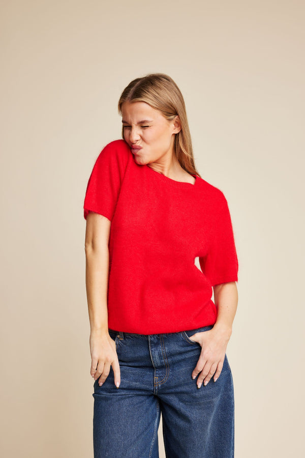 Line Of Oslo Monroe 24 Knitted T-shirt Knitted sweater Red 009