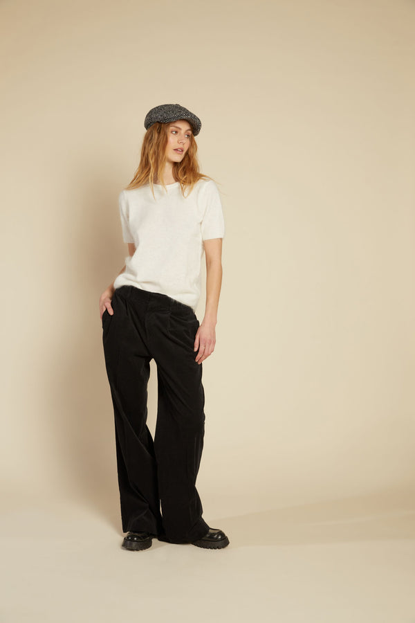 Line Of Oslo Monroe Knitted T-shirt Sweater Creme 091
