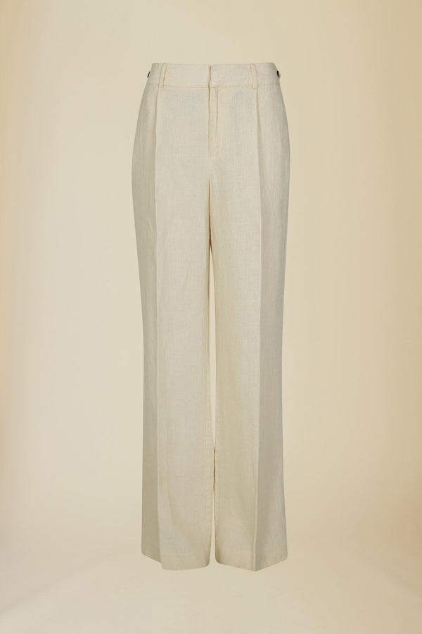 Line Of Oslo Moon Linen Trousers Trouser Latte