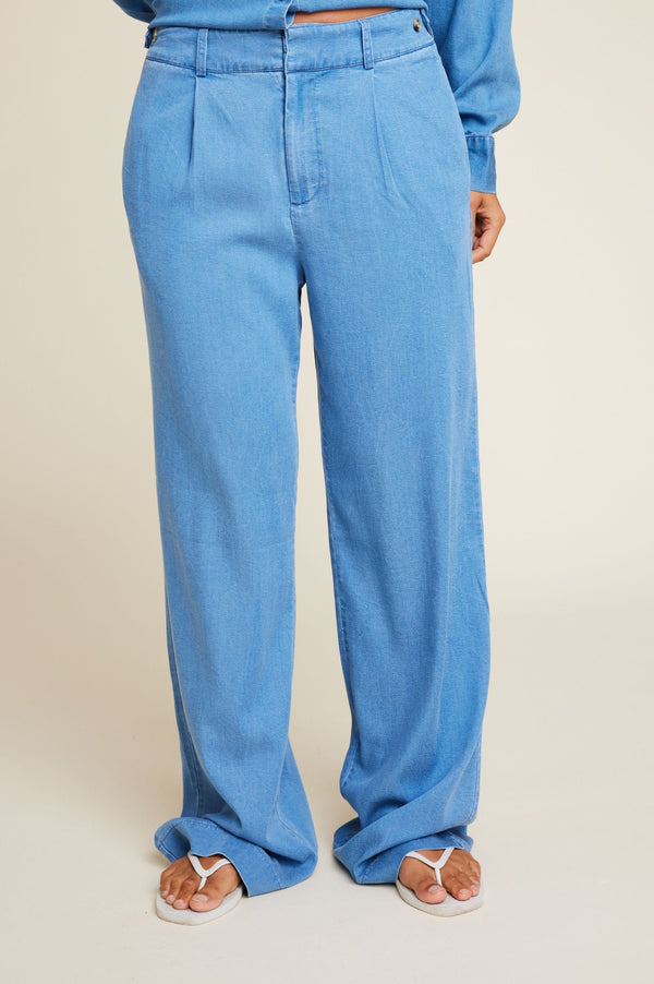 Line Of Oslo Moon Tencel 25 Trousers Trouser Denim 099