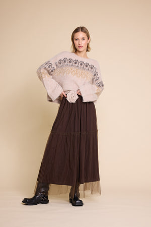 Line Of Oslo Piper Pattern Sweater Knitted sweater As is 136