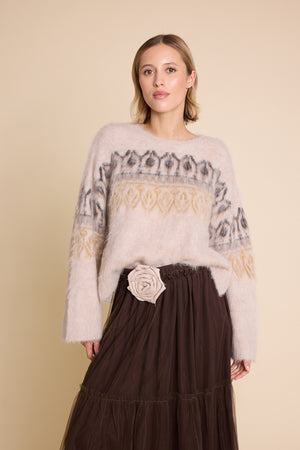 Line Of Oslo Piper Pattern Sweater Knitted sweater As is 136