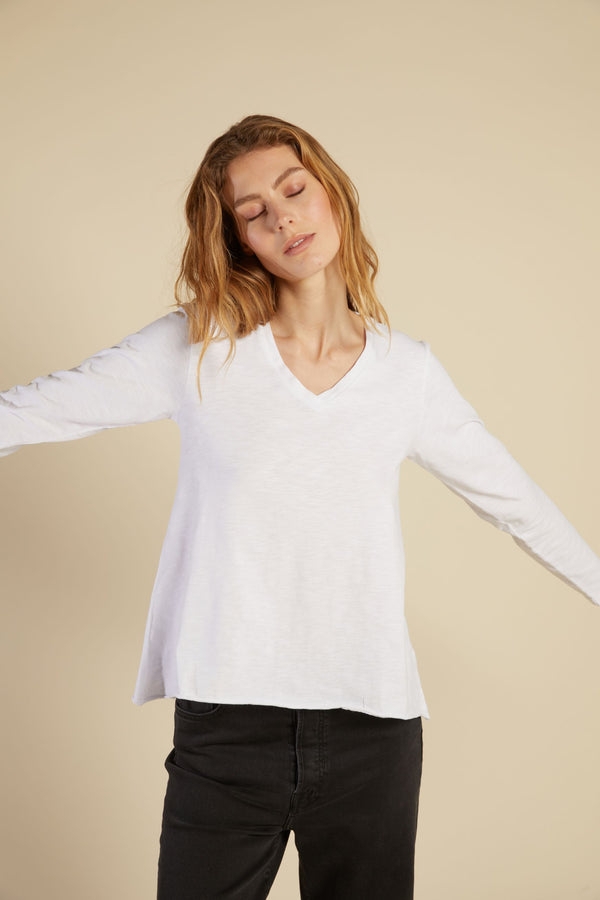 Line Of Oslo Pricilla Longsleeve Sweater White 001