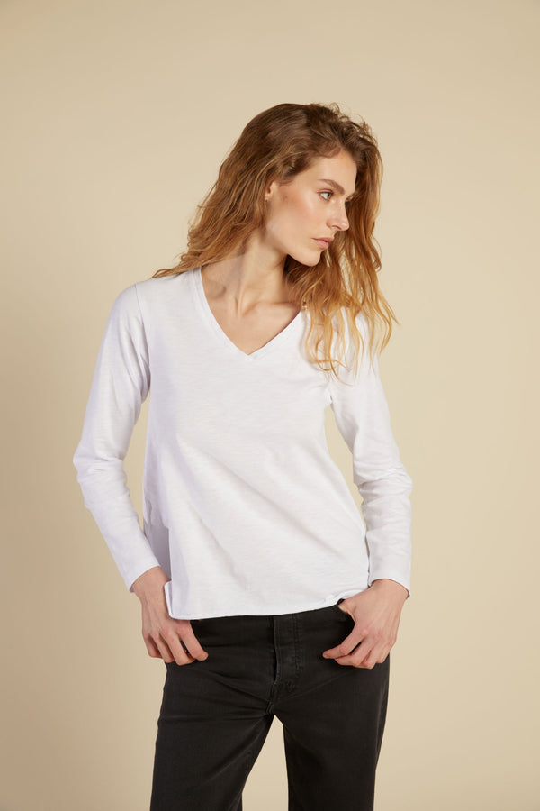 Line Of Oslo Pricilla Longsleeve Sweater White 001