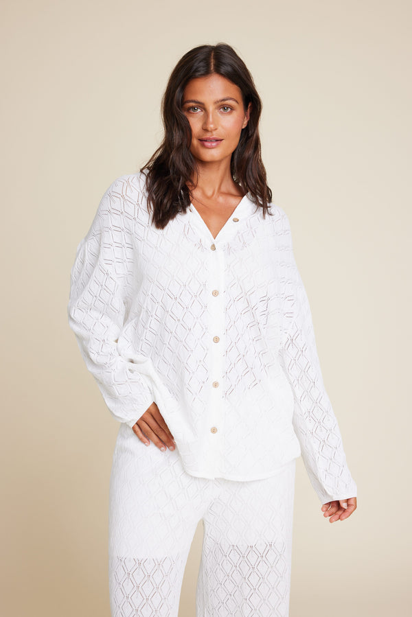 Line Of Oslo Reese Sweater Knitwear Creme 091