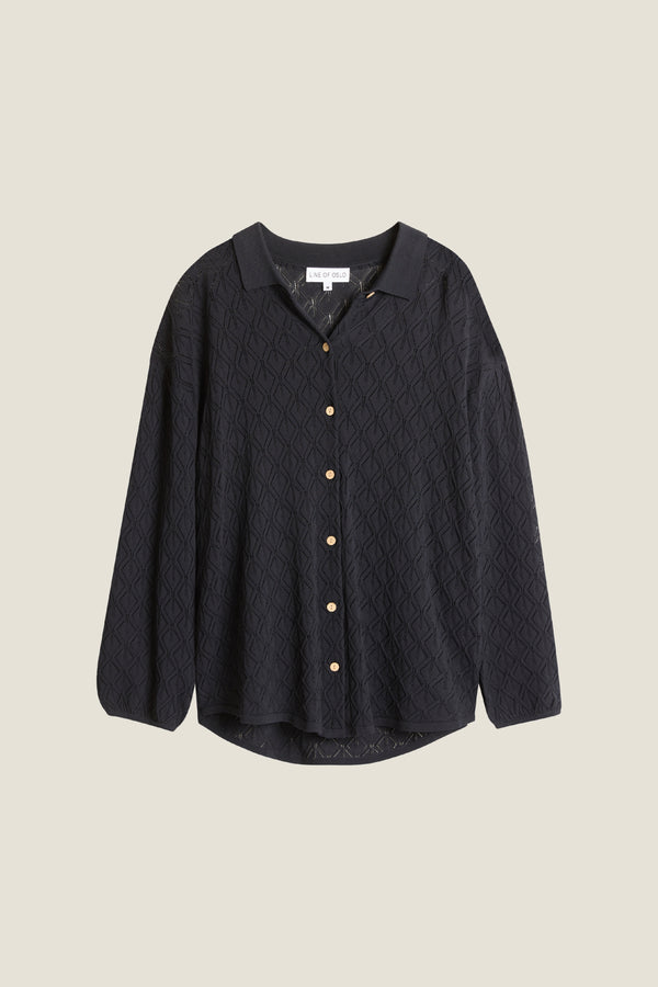 Line Of Oslo Reese Sweater Knitwear Blue-Black 239