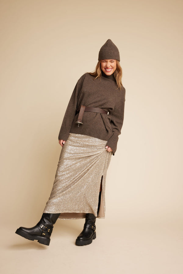 Line Of Oslo Rikke Sequins 24 Skirt Skirt Gold