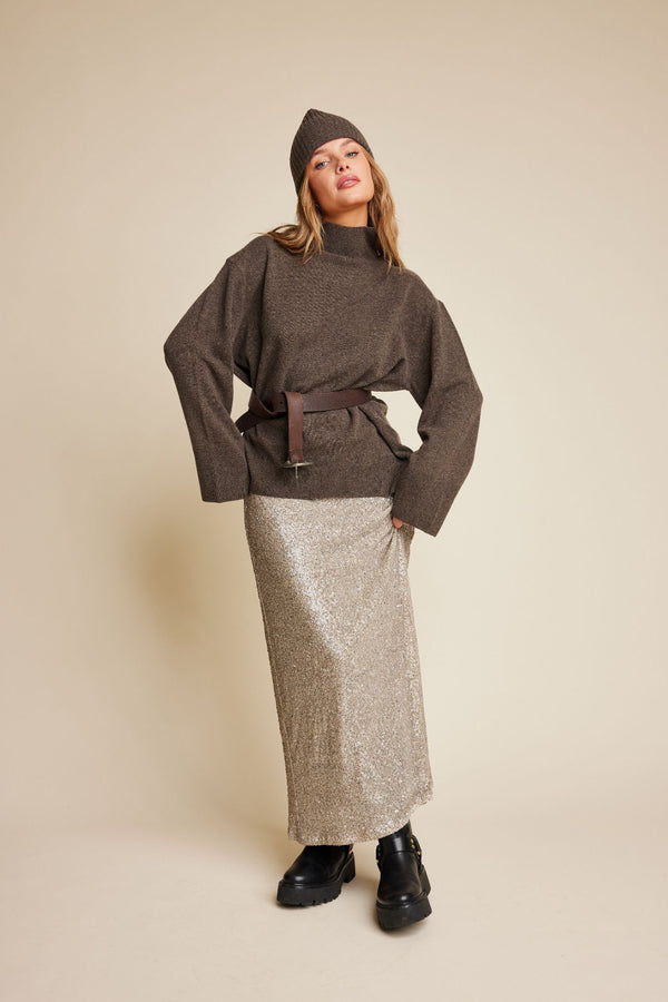 Line Of Oslo Rikke Sequins 24 Skirt Skirt Gold