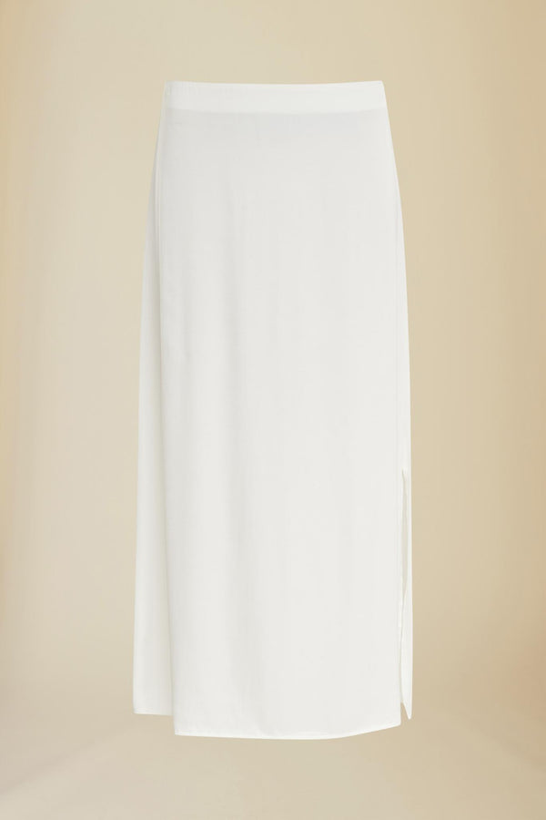 Line Of Oslo Rikke Viscose Satin Skirt Skirt Creme 091