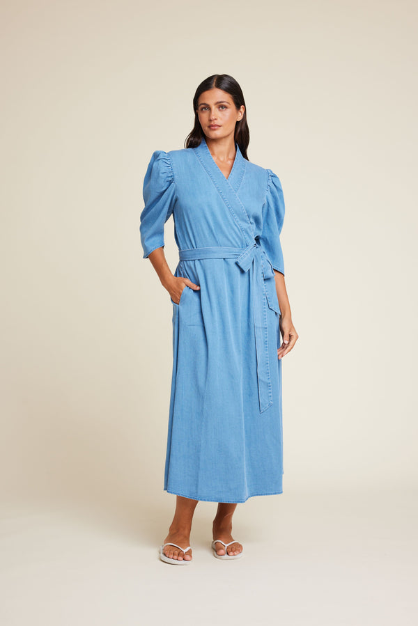 Line Of Oslo Scarlett 25 Tencel Dress Dress Denim 099