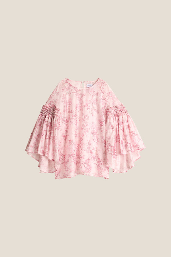 Line Of Oslo Sienna Flower Top Blouse Pink 002