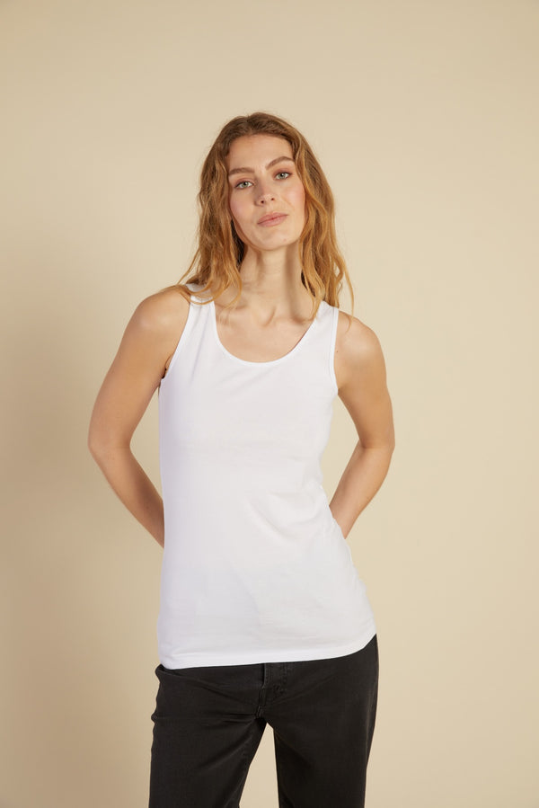 Line Of Oslo Single Tank Top Top short sleeve White 001