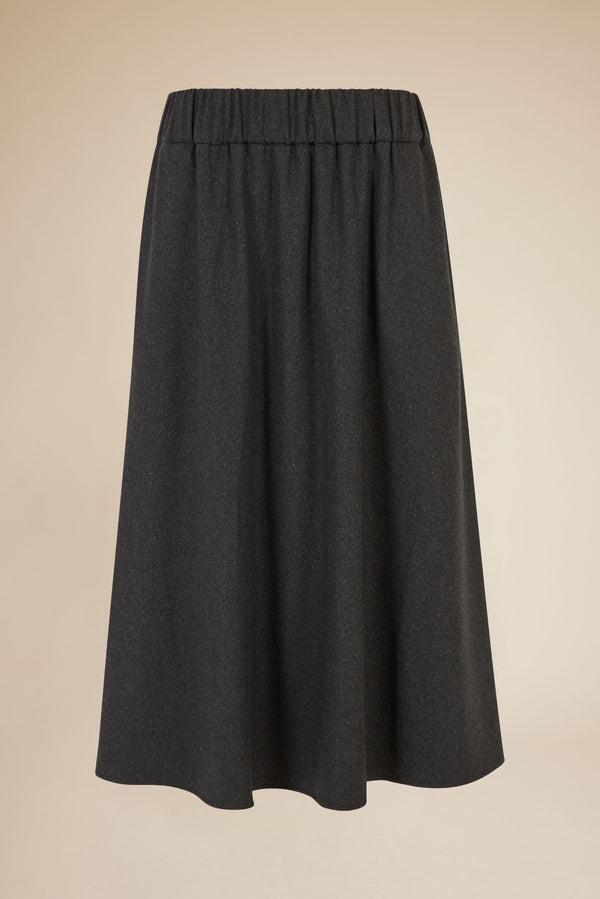 Line Of Oslo Skirt Wool Skirt Antracite 004