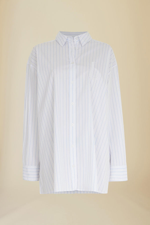 Line Of Oslo Stella Stripe Shirt Shirt Light Blue 003
