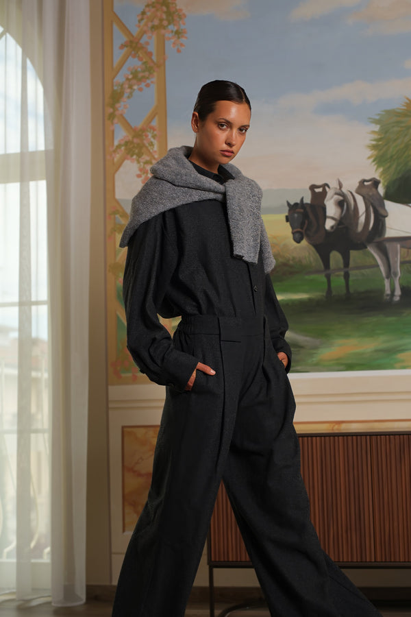 Line Of Oslo Stella Wool Shirt Shirt Antracite 004