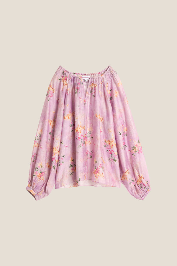 Line Of Oslo Tessa Print Top Blouse Pink 002