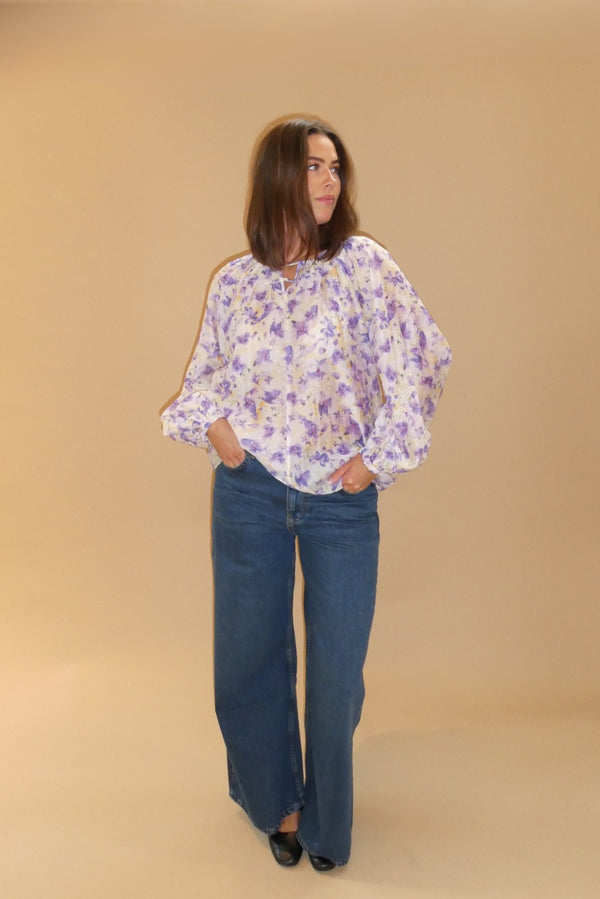 Line Of Oslo Tessa Print Top Blouse Yellow 060