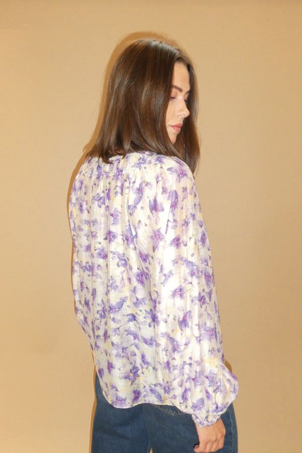 Line Of Oslo Tessa Print Top Blouse Yellow 060