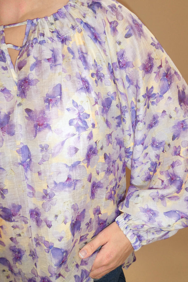 Line Of Oslo Tessa Print Top Blouse Yellow 060