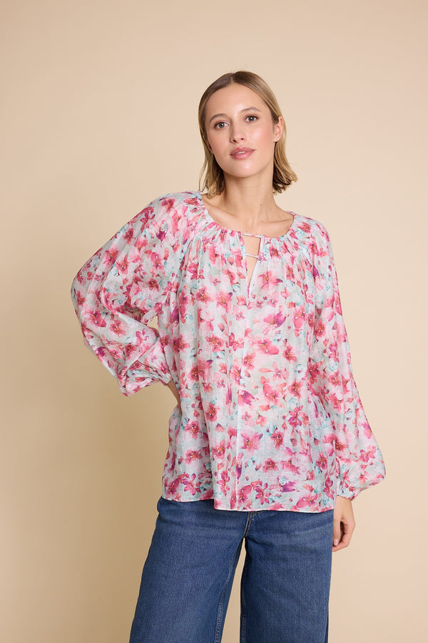 Line Of Oslo Tessa Print Top Blouse Turkis 067