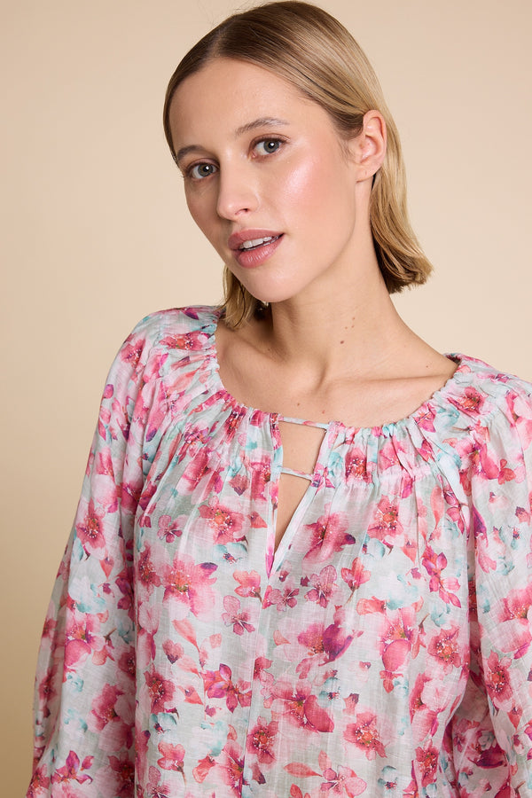 Line Of Oslo Tessa Print Top Blouse Turkis 067