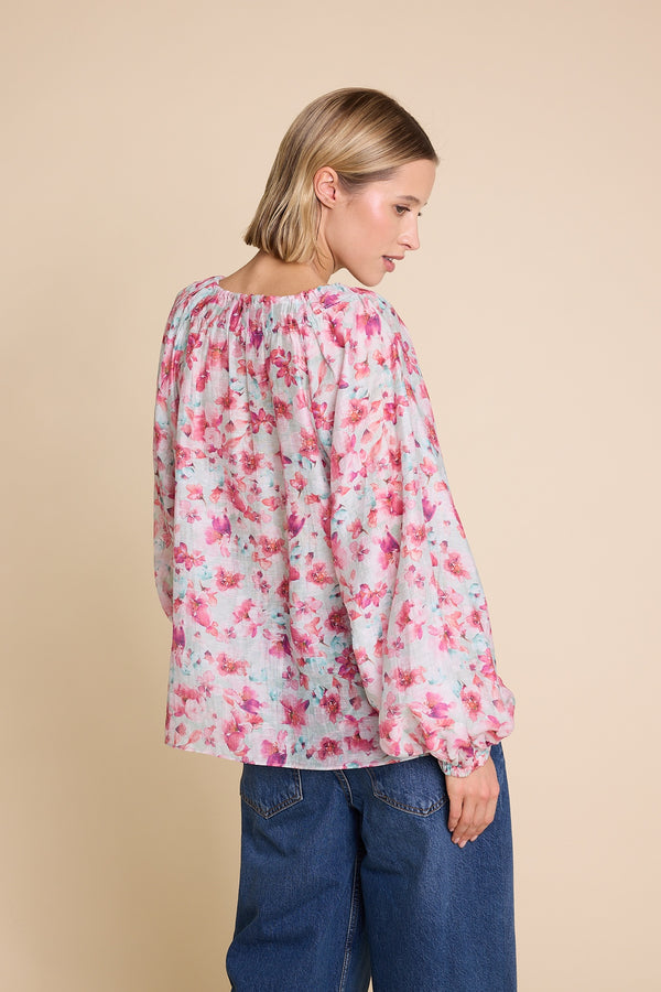 Line Of Oslo Tessa Print Top Blouse Turkis 067