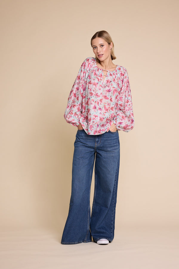 Line Of Oslo Tessa Print Top Blouse Turkis 067