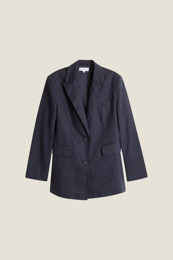 Line Of Oslo The Kid 25 Linen Blazer Blazer Blue 066