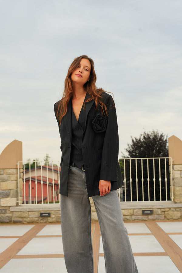 Line Of Oslo The Kid Stripe Blazer Blazer As is 136
