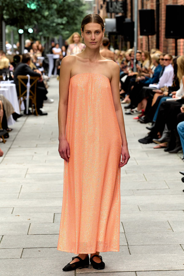 Line Of Oslo Tube Sequins Dress Dress Orange 043