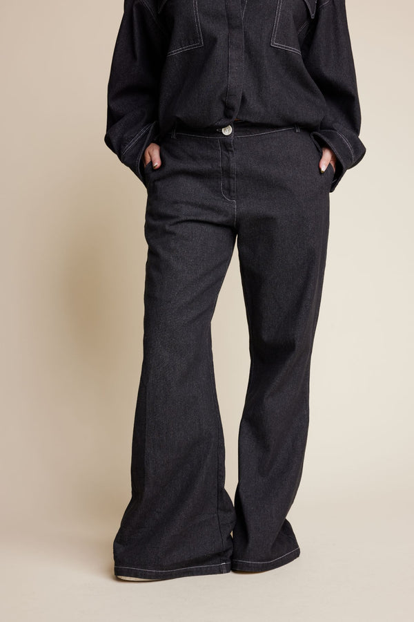 Line Of Oslo Winger Denim Trousers Trouser Black 097
