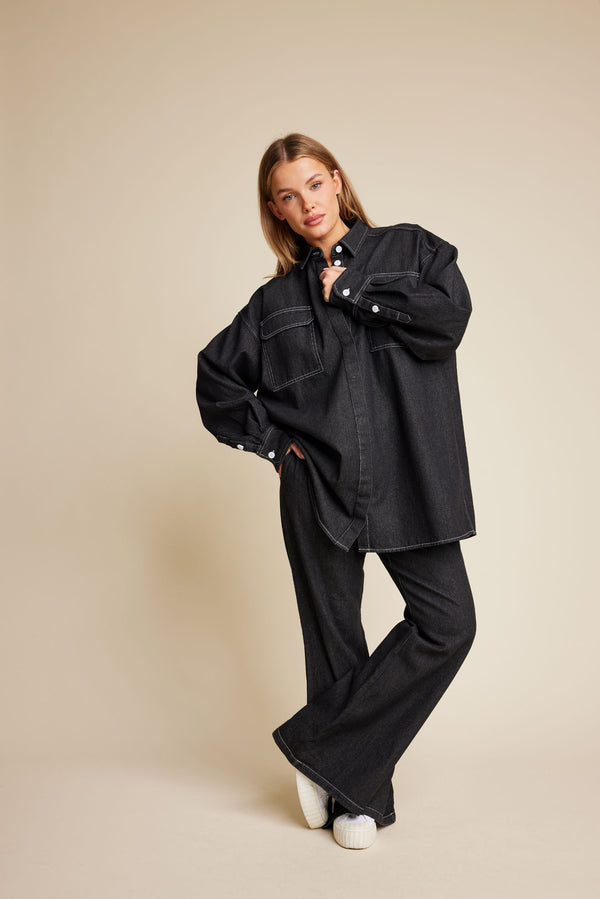 Line Of Oslo Winger Denim Trousers Trouser Black 097
