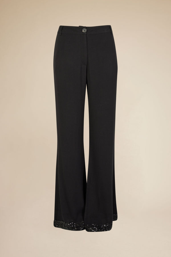 Line Of Oslo Winger Sequins Trousers Trouser Black 097