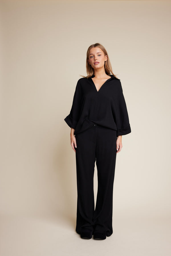 Line Of Oslo Winger Solid Trousers Trouser Black 097