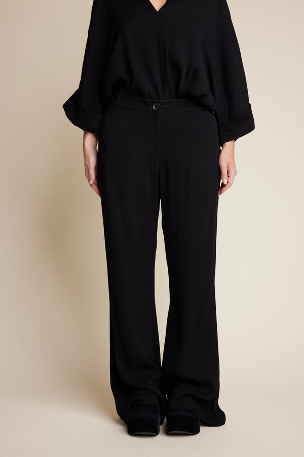 Line Of Oslo Winger Solid Trousers Trouser Black 097