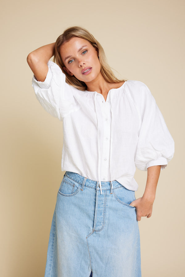Line Of Oslo Wyatt Blouse Blouse White 001