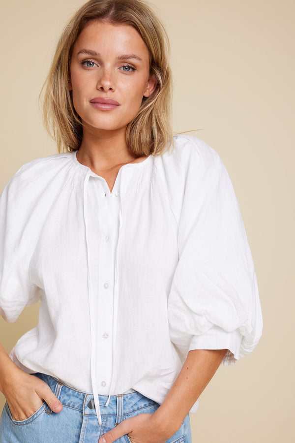 Line Of Oslo Wyatt Blouse Blouse White 001