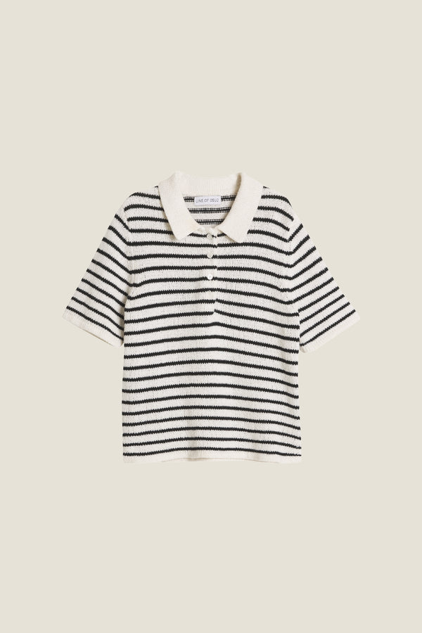 Line Of Oslo Yasmin Knitted T-shirt Knitwear Stripe 100