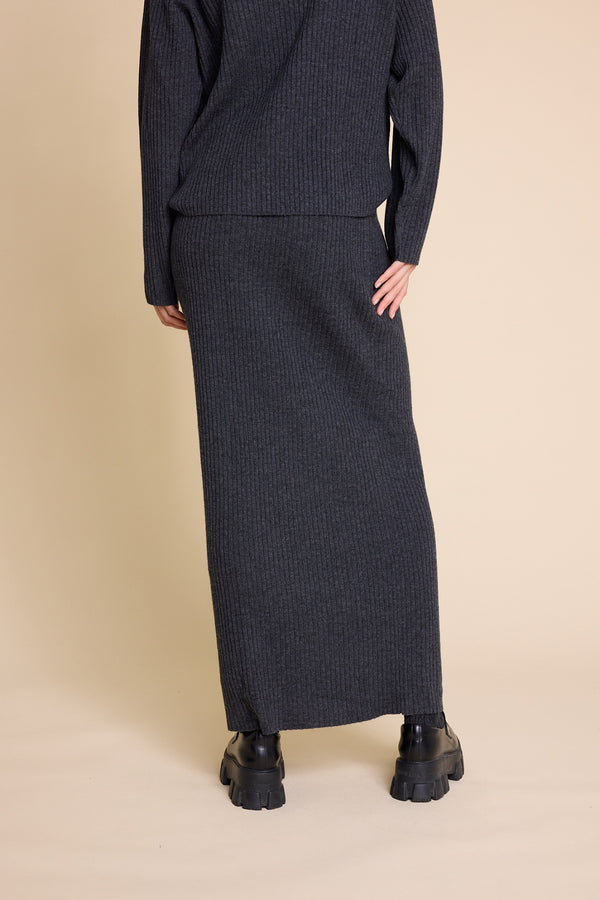 Line Of Oslo Zelda Skirt Knitted skirt Antracite 004