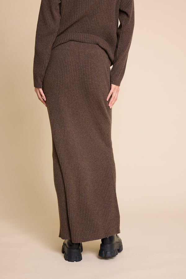 Line Of Oslo Zelda Skirt Knitted skirt Brown 063