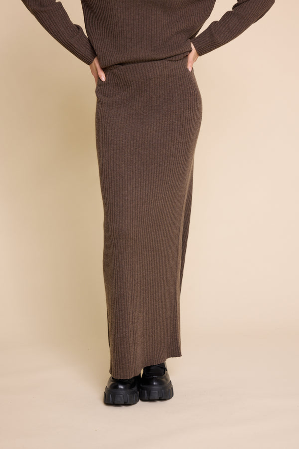 Line Of Oslo Zelda Skirt Knitted skirt Brown 063
