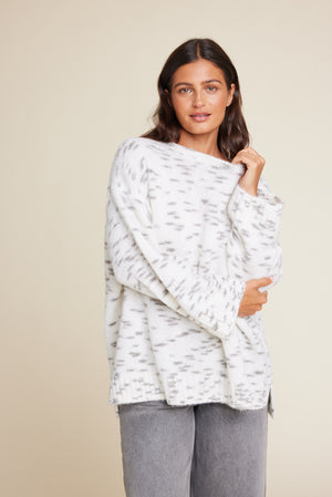 Line Of Oslo Adam Mix Sweater Knitwear Creme 091