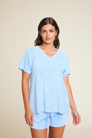 Line Of Oslo Alba Solid Shorts Short Light Blue 003