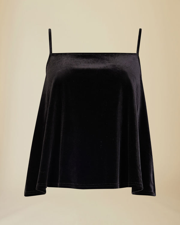 Line Of Oslo Ami Velvet Top Tops Black 097