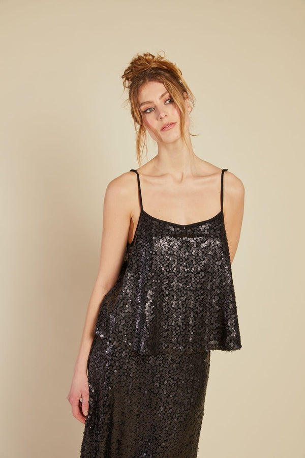 Ami Sequins Top