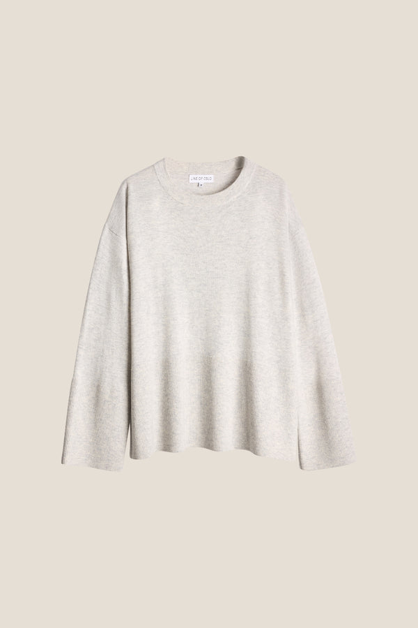 Line Of Oslo Andrea Round Genser  Grey Melange 006