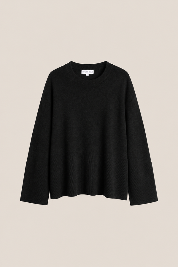 Line Of Oslo Andrea Round Genser  Black 097