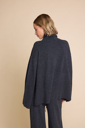 Line Of Oslo Andrea Solid Knitted Sweater Knitted sweater Antracite 004