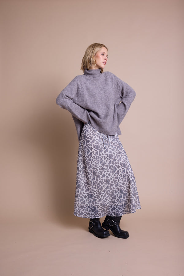 Line Of Oslo Andrea Turtle Solid Genser  Brown 063