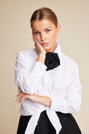 Line Of Oslo Annabel Solid Shirt Shirts White 001